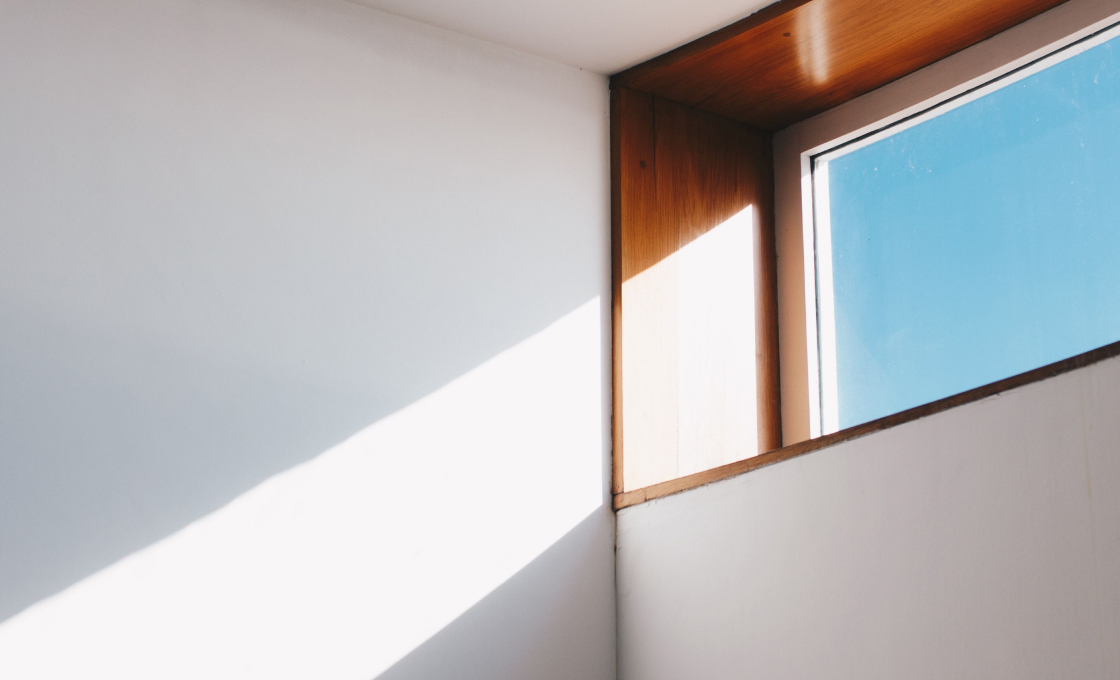 Open window with sunlight
