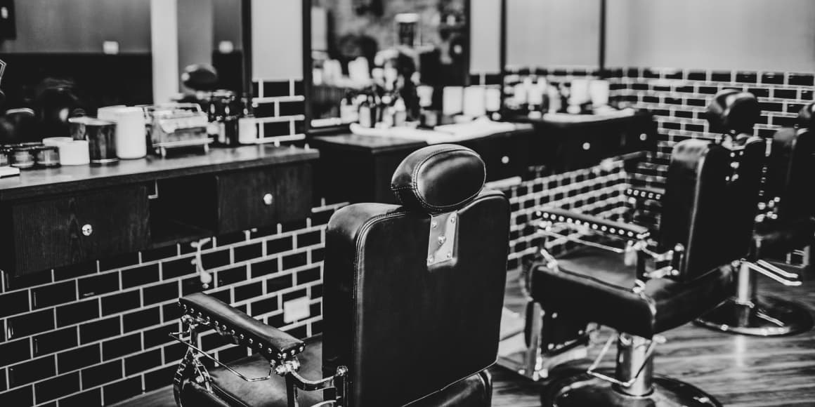 barber salon interior with essentials